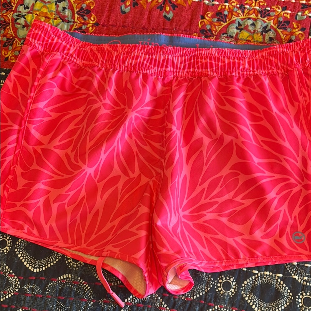 Bold Pink Patterned Swim Shorts